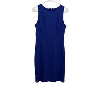 J. Crew Sleeveless Blue Sheath Dress Womens Size 6